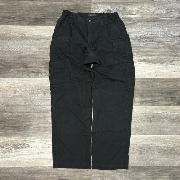 5.11‎ Tactical Black Mens 34x30 Double Knee Ripstop Workwear Utility Cargo Pants - Picture 1 of 11